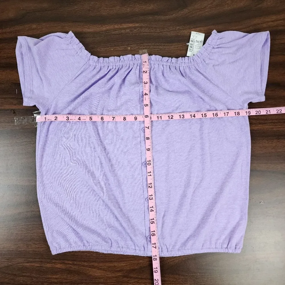 The Children's Place Violet Short Sleeve Off Shoulder Top Girls Size XXL (16)